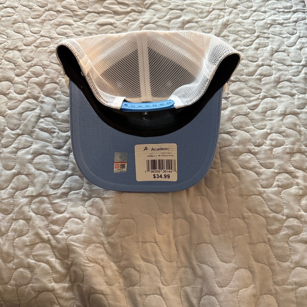 New Era Light Blue and White North Carolina Trucker Hat - Picture 3 of 3
